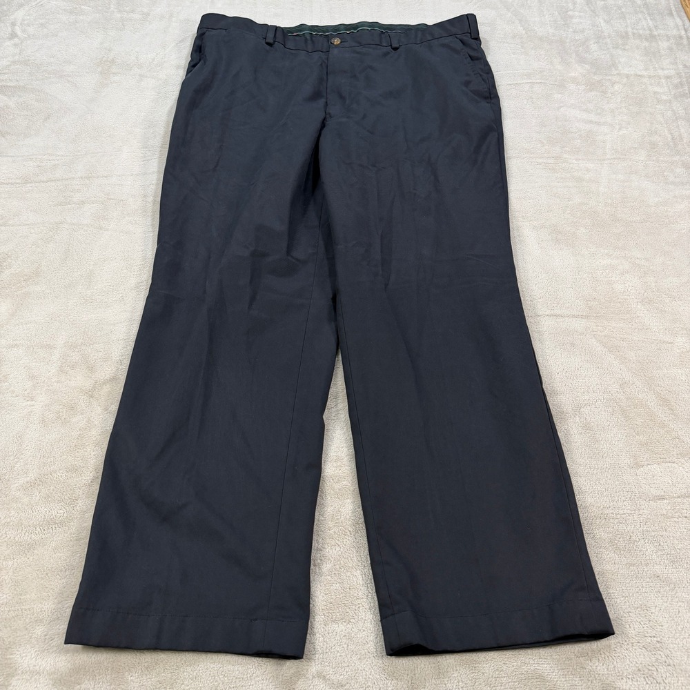 Brooks Brothers St Andrews Links Golf Pants Mens 40x30 Navy Blue Polyester EUC